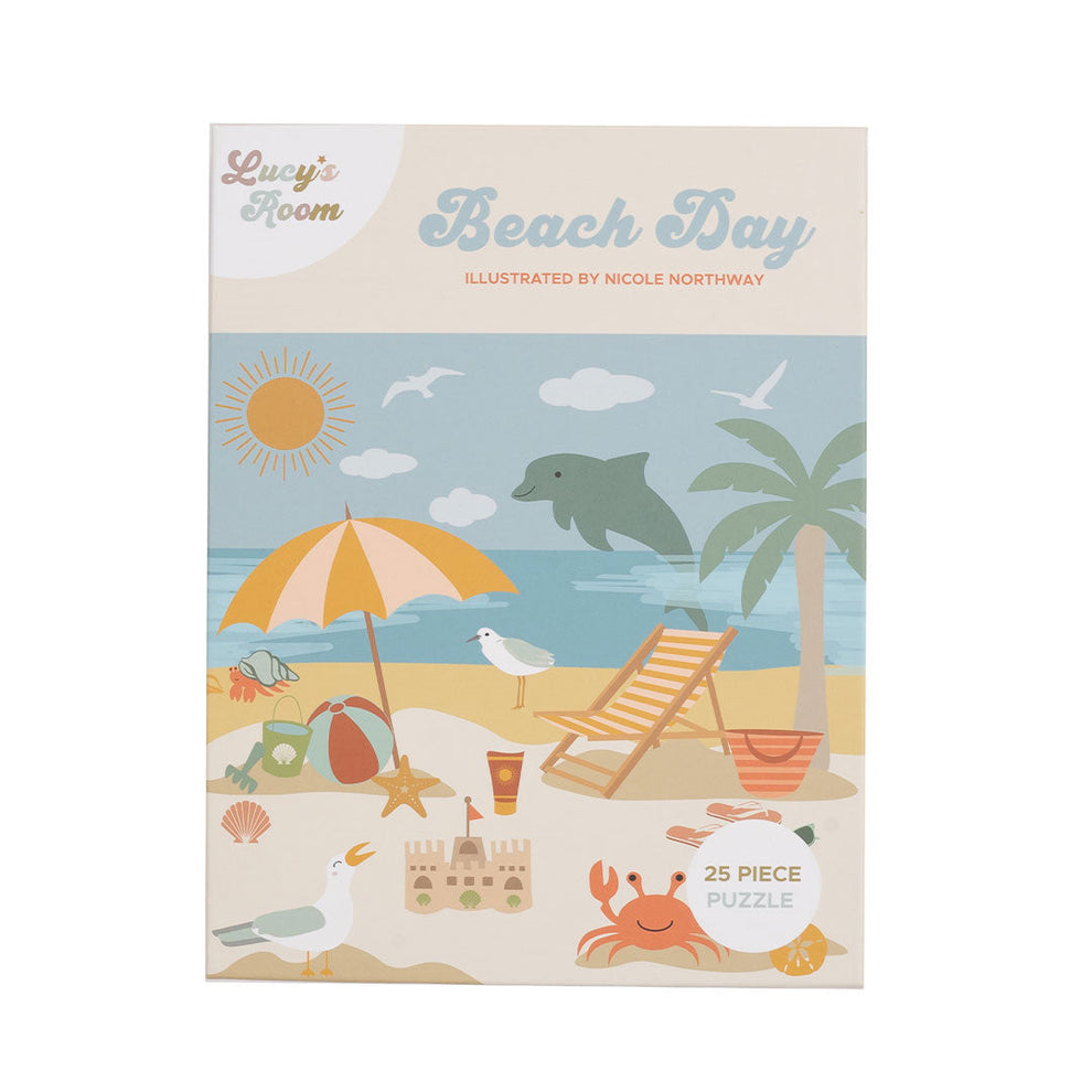 Lucy's Room Beach Day Puzzle-Blue/Multi