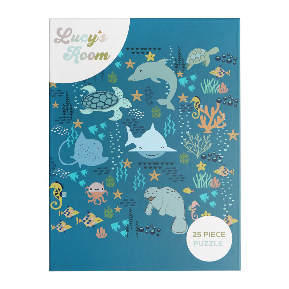 Lucy's Room Ocean Friends Puzzle-Blue/Multi