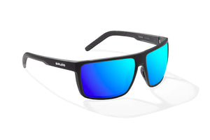 Bajio Toads Sunglasses-Black Matte/Blue Mirror Glass