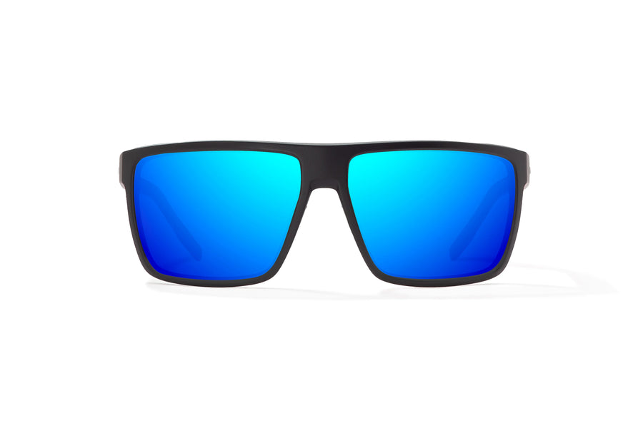 Bajio Toads Sunglasses-Black Matte/Blue Mirror Glass