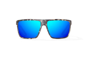 Bajio Toads Sunglasses-Gray Rock Matte/Blue Mirror Glass
