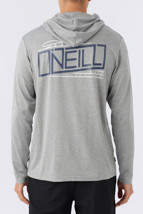 O'Neill Trvlr UPF Hooded L/S Tee-Heather Grey 3