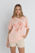 Rhythm Paradise Floral Oversized Tee-Pink