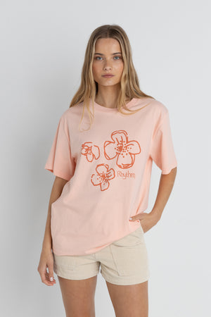 Rhythm Paradise Floral Oversized Tee-Pink
