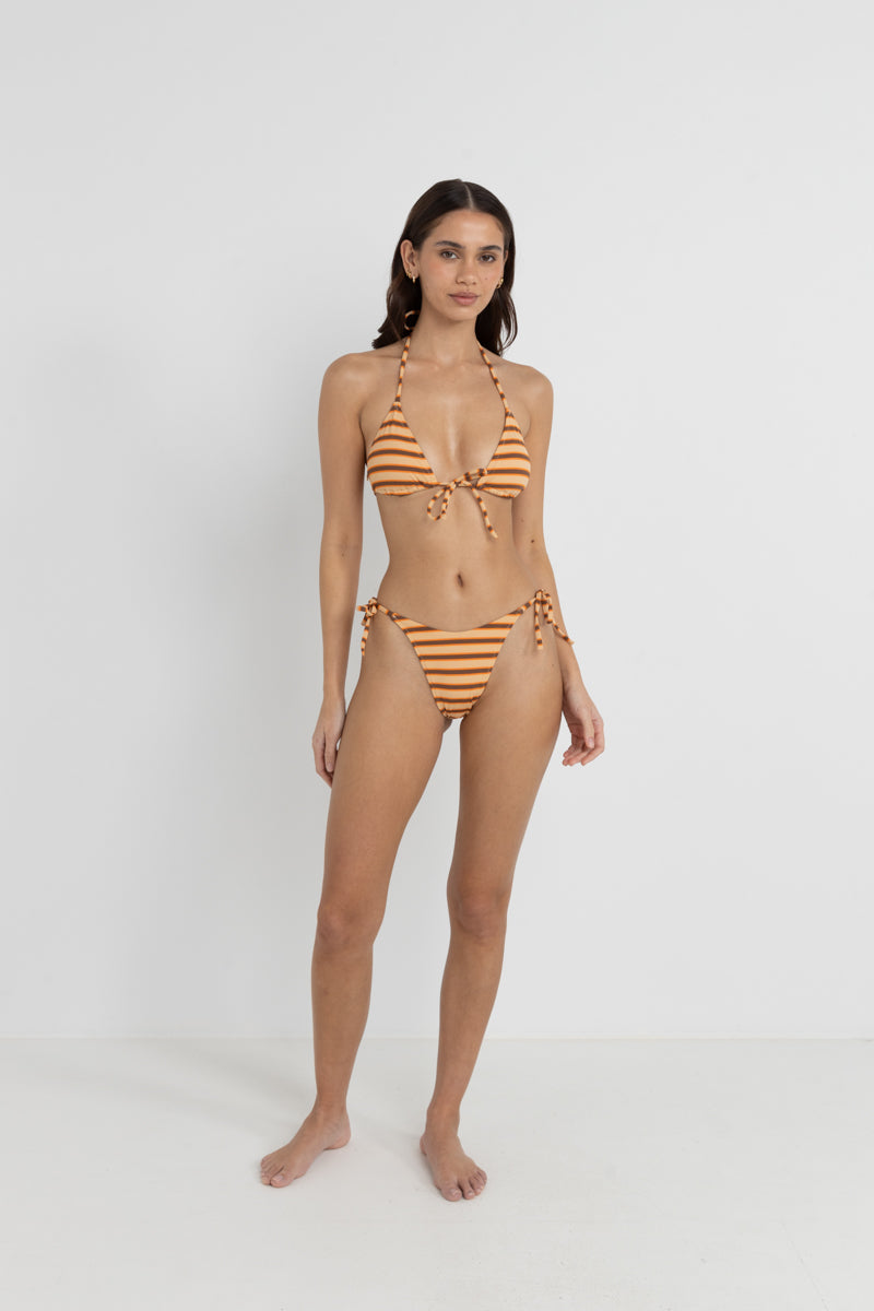 Rhythm Tide Strip Tie Side Hi Cut Bottom-Natural