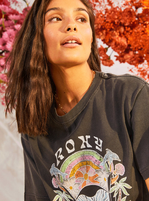 Roxy To The Sun Tee-Anthracite