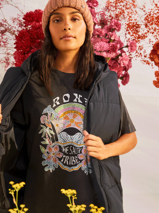 Roxy To The Sun Tee-Anthracite