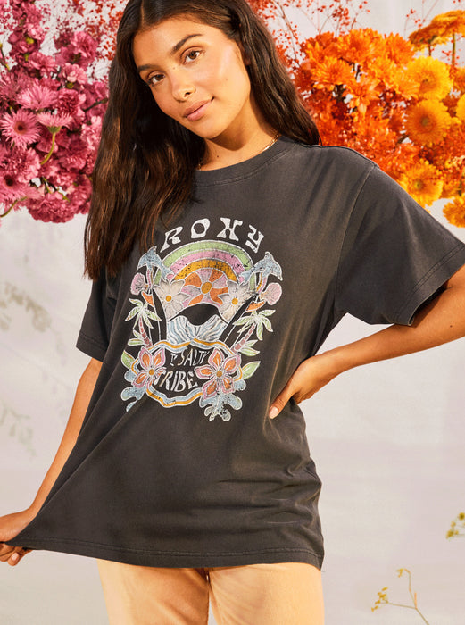 Roxy To The Sun Tee-Anthracite