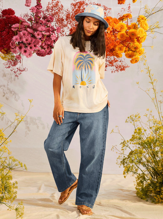 Roxy To The Sun Tee-Natural