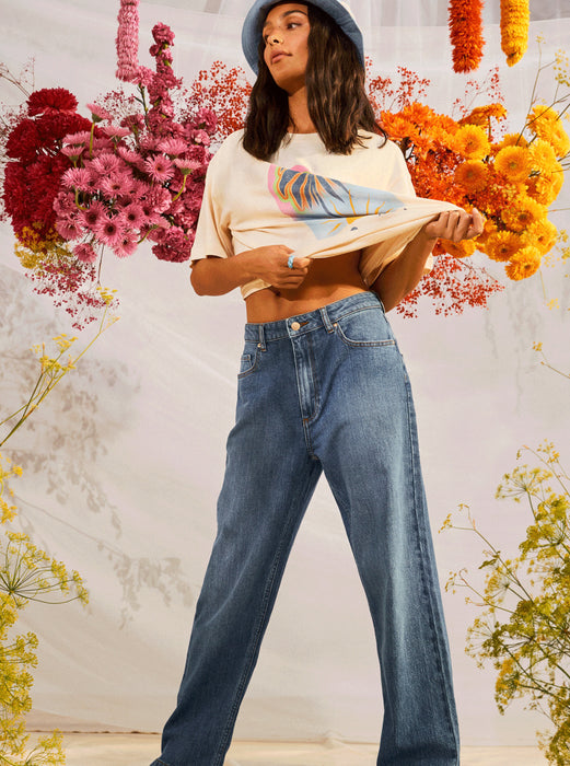 Roxy To The Sun Tee-Natural