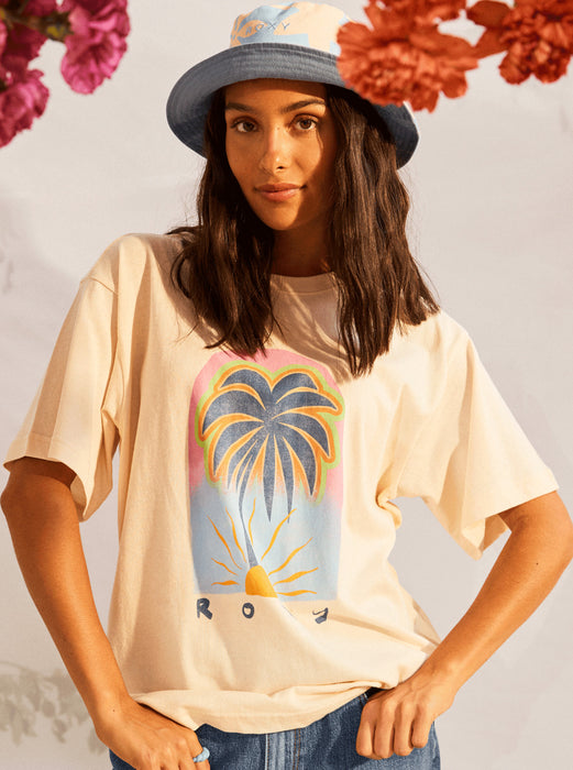 Roxy To The Sun Tee-Natural