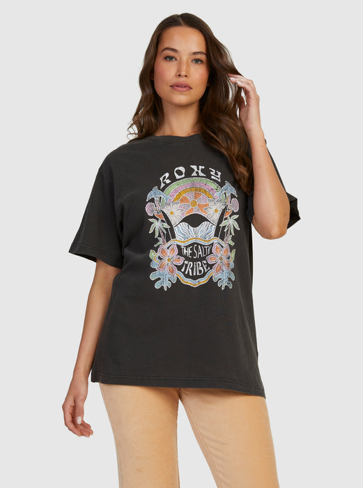 Roxy To The Sun Tee-Anthracite