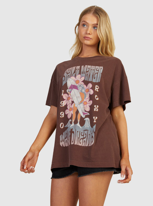 Roxy Sweet Janis Tee-Bitter Chocolate