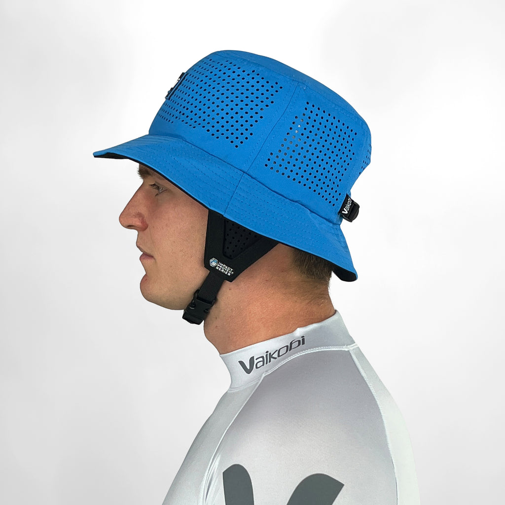 Vaikobi Gen2 Impact Series Bucket Bump Hat - Cyan - left side view