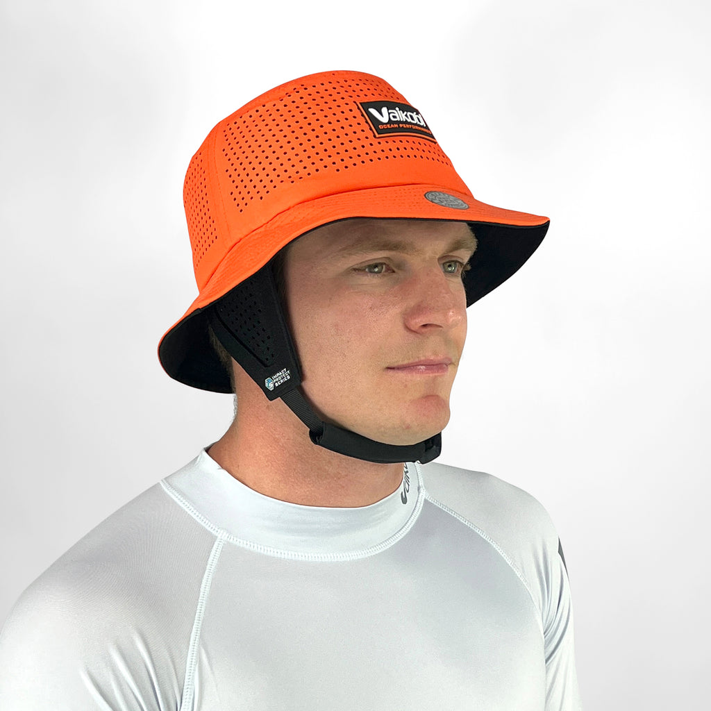 Vaikobi Gen2 Impact Series Bucket Bump Hat - Orange - three-quarter view