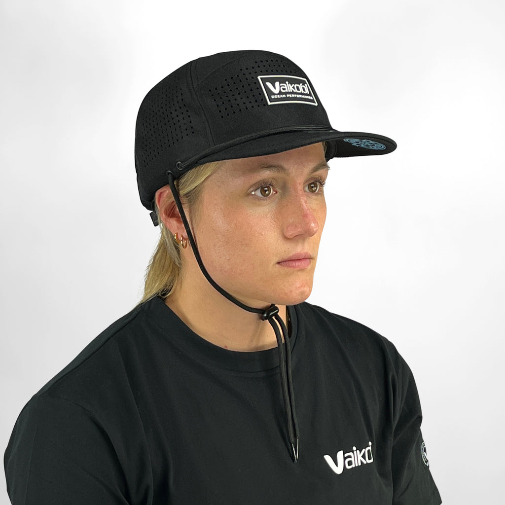 Vaikobi Gen2 Impact Series Hydro Bump Cap - Black - worn, three-quarter view