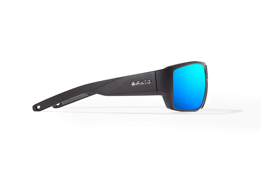 Bajio Vega Sunglasses-Black Matte/Blue Mirror Glass