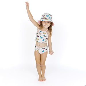 Emerson & Friends Wings of Paradise Butterflies Rev Bucket Hat-Beige/Multi— Alternate View