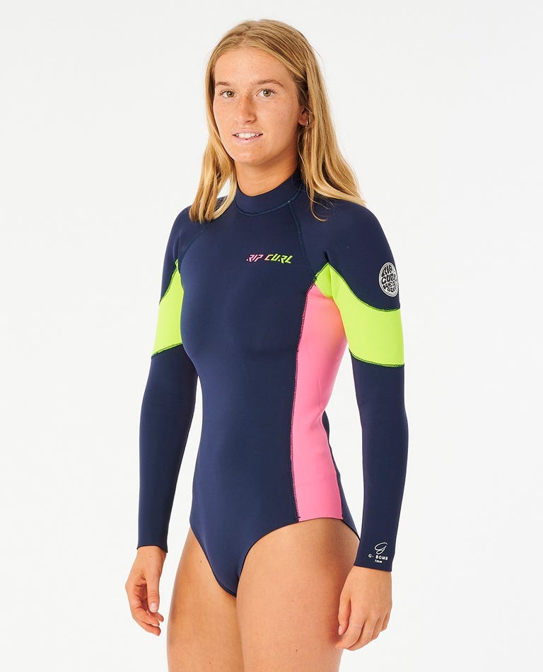 Rip Curl G Bomb BZ L/S Springsuit-Navy/Pink – REAL Watersports
