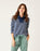 Carve Designs Clara Fleece Pullover Sweatshirt-Navy Even Stripe
