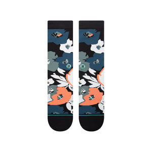 Stance Flower Beds Crew Socks-Black— Alternate View