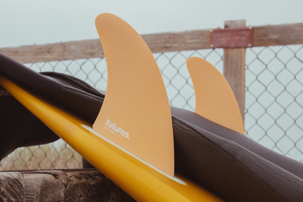 Futures Zack Flores Fiberglass Twin Fin Set-Orange