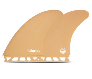 Futures Zack Flores Fiberglass Twin Fin Set-Orange