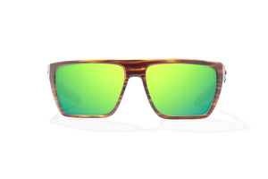 Bajio Zapata Sunglasses-Brown Grass Matte/Green Mirror Glass