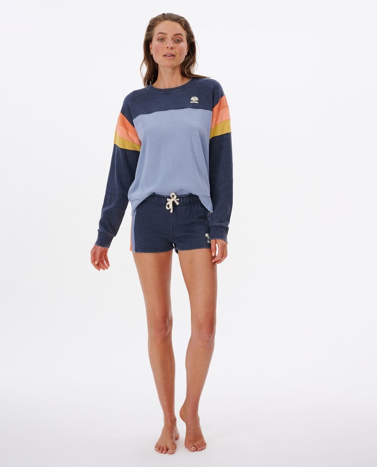 Rip Curl Melting Waves Fleece Shorts-Navy