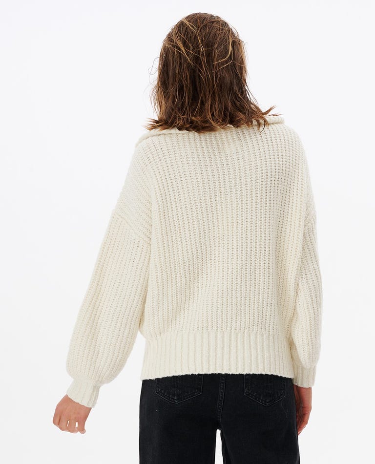 Rip Curl Seeker 1/4Â  Zip Sweater-Bone