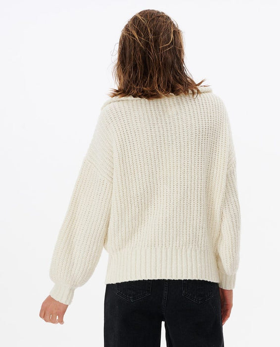 Rip Curl Seeker 1/4Â  Zip Sweater-Bone