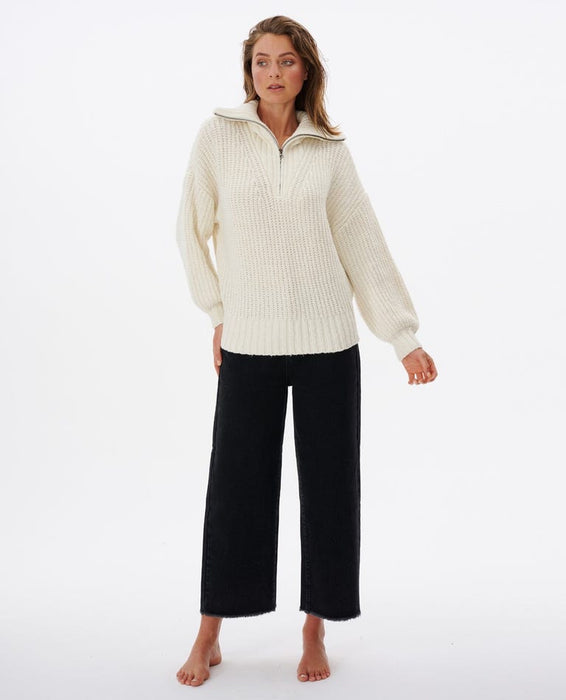 Rip Curl Seeker 1/4Â  Zip Sweater-Bone