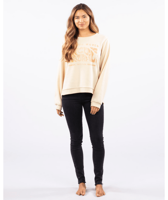 Rip Curl Made For Waves Crew Sweatshirt-Natural