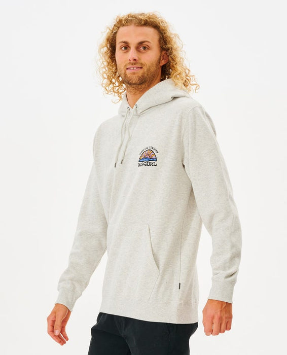Rip Curl Rays And Hazed Hooded Sweatshirt-Light Grey Marle