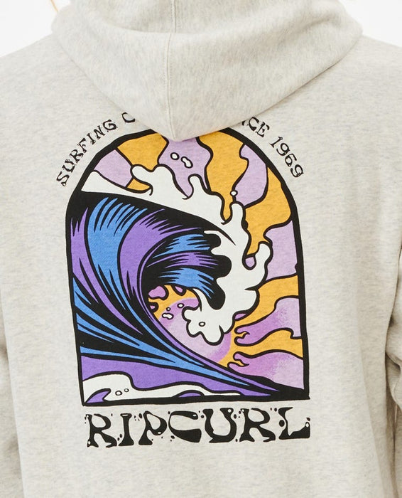 Rip Curl Rays And Hazed Hooded Sweatshirt-Light Grey Marle