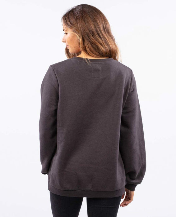 Rip Curl Tropic Feels Crew Sweatshirt-Washed Black