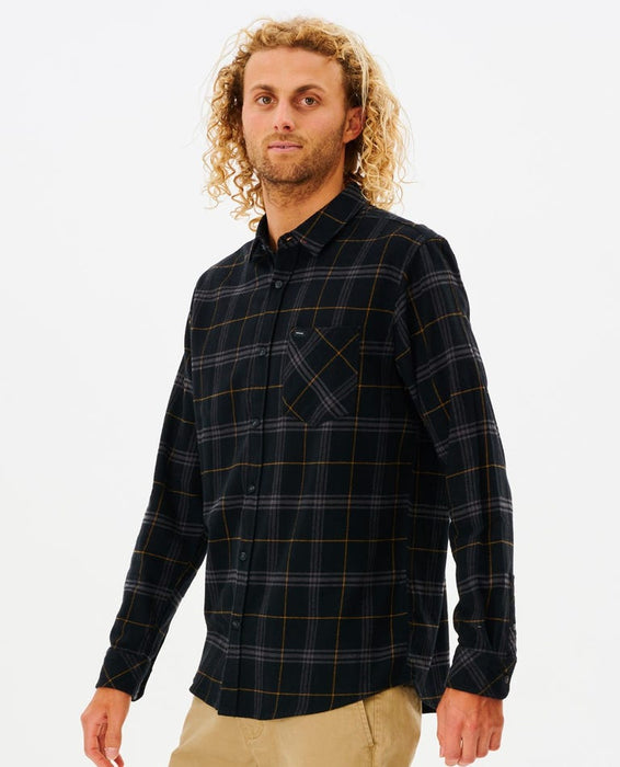 Rip Curl Checked In Flannel L/S Shirt-Black