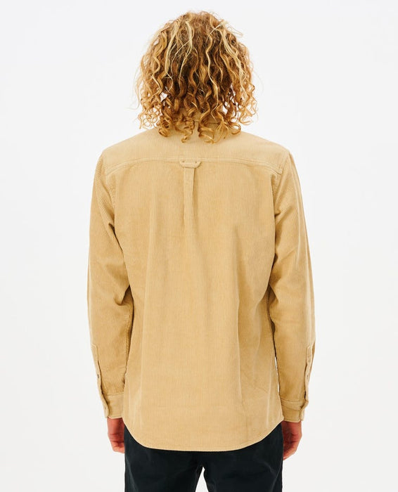 Rip Curl State Cord L/S Shirt-Khaki