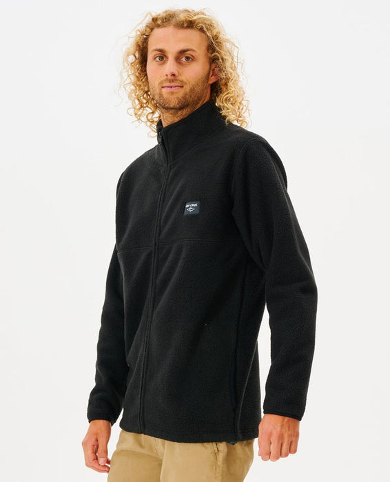 Rip Curl Rincon Zip Crew Polar Fleece Jacket-Black
