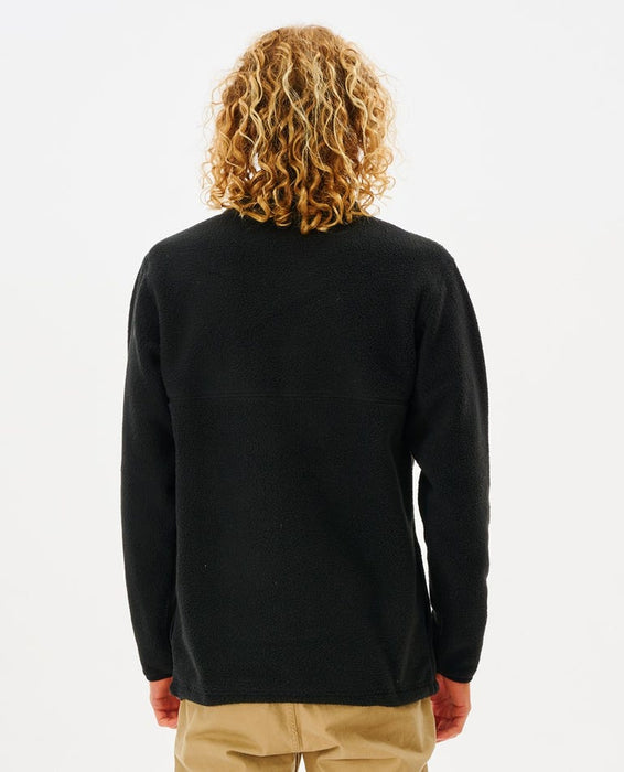 Rip Curl Rincon Zip Crew Polar Fleece Jacket-Black
