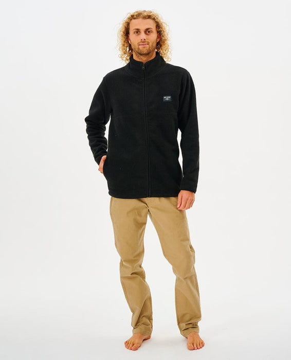 Rip Curl Rincon Zip Crew Polar Fleece Jacket-Black