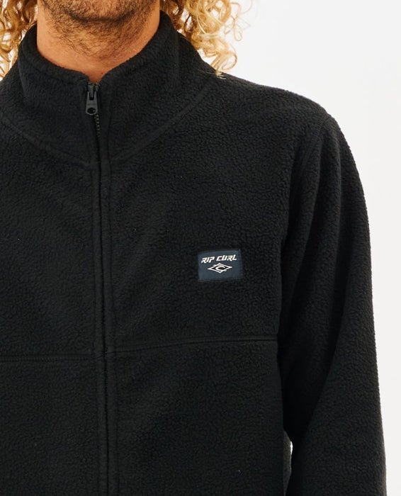 Rip Curl Rincon Zip Crew Polar Fleece Jacket-Black