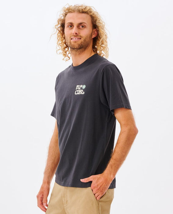 Rip Curl SWC Organic Matters Tee-Washed Black