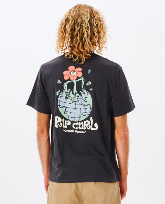 Rip Curl SWC Organic Matters Tee-Washed Black