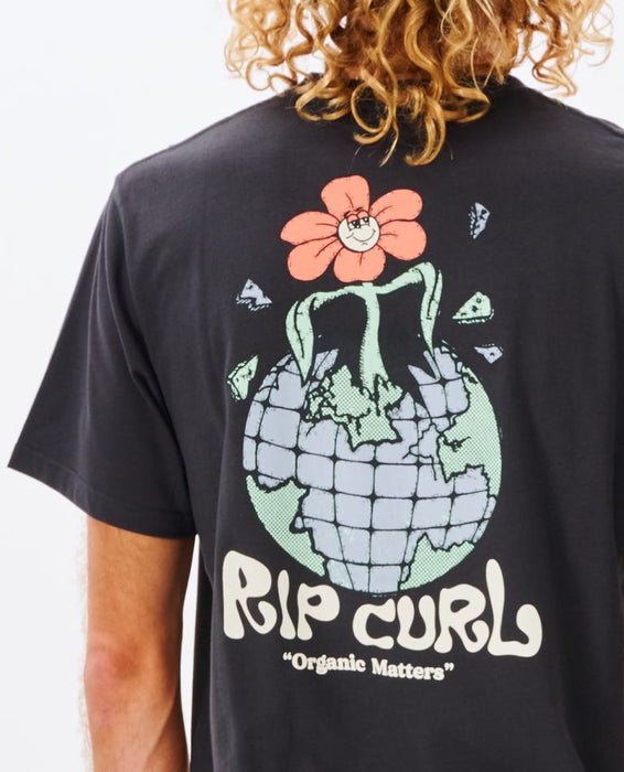 Rip Curl SWC Organic Matters Tee-Washed Black