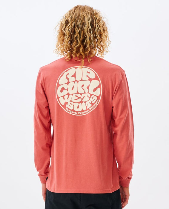 Rip Curl Wetsuit Icon L/S Tee-Dusty Mushroom