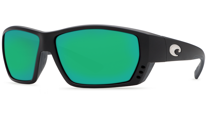 Costa Tuna Alley Sunglasses-Matte Black/Green Mirror 580G