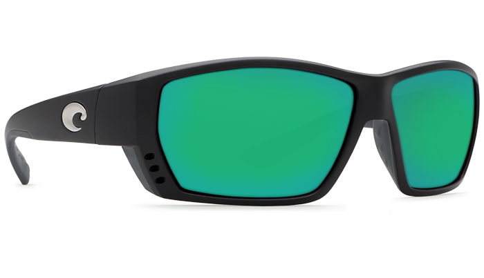Costa Tuna Alley Sunglasses-Matte Black/Green Mirror 580G