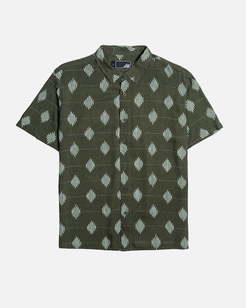 Lost Sumatra S/S Shirt-Dark Green
