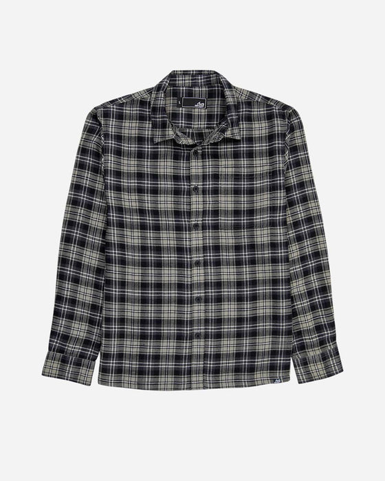 Lost Runaway Flannel L/S Shirt-Jade